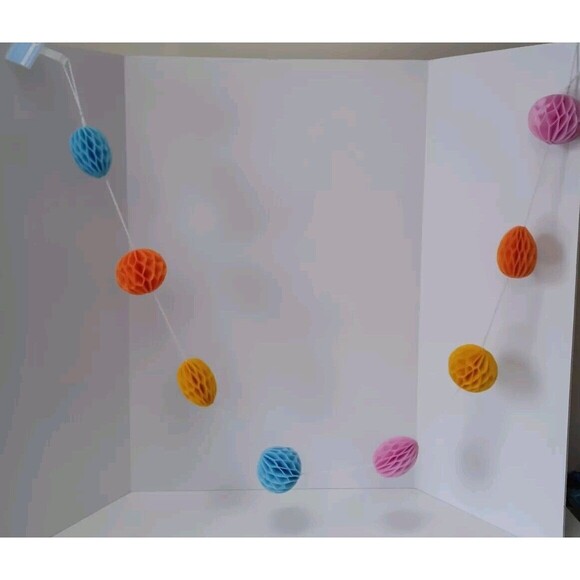 NEW Ashland Easter Felt HoneyComb Garland Decorative 6 FT‎ - Picture 1 of 3